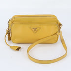 Prada Saffiano Triangle Logo Leather Shoulder Bag Crossbody