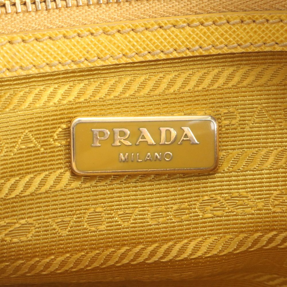 Prada Saffiano Triangle Logo Leather Shoulder Bag Crossbody — view 8