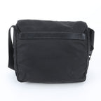 Prada Tessuto Nylon Triangle Logo Leather Shoulder Bag Crossbody Messenger — view 3