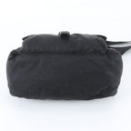 Prada Tessuto Nylon Triangle Logo Leather Shoulder Bag Crossbody Messenger — view 5