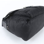 Prada Tessuto Nylon Triangle Logo Leather Shoulder Bag Crossbody Messenger — view 6