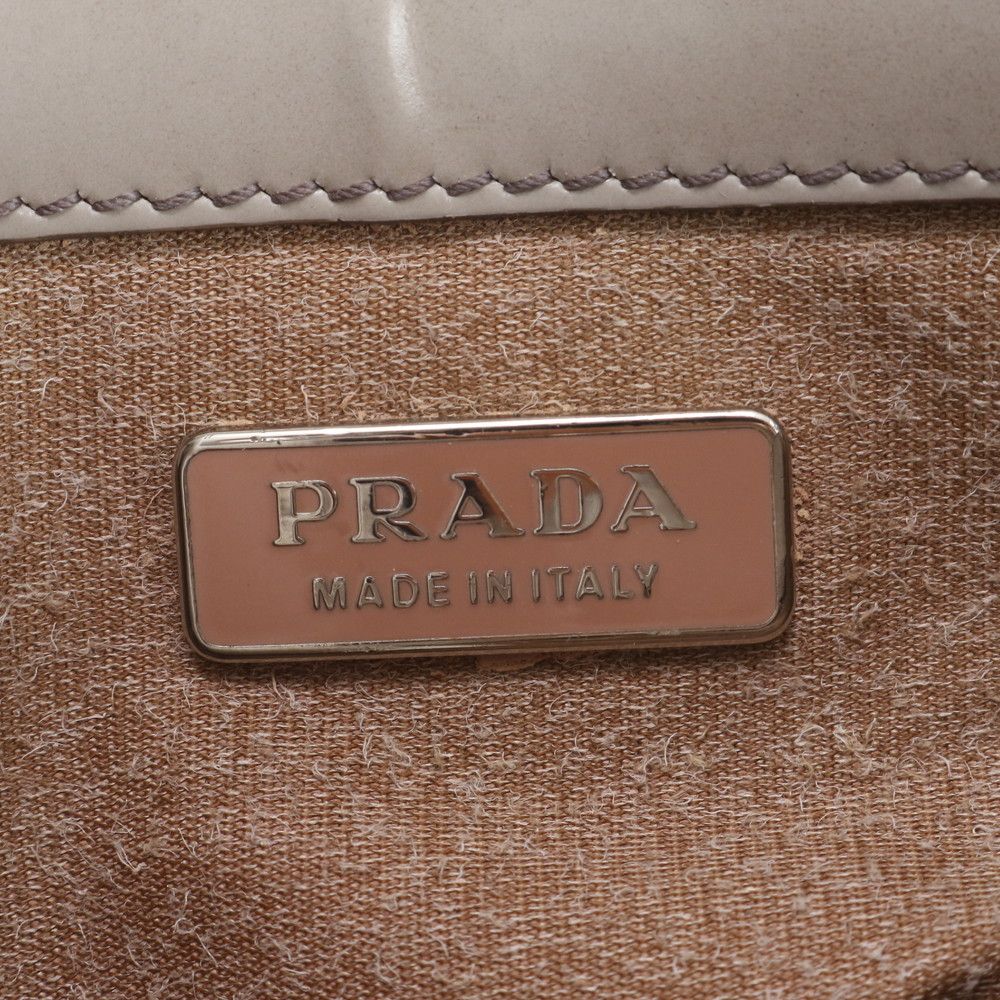 Prada Spazzolato Leather Shoulder Bag Crossbody Gray — view 8