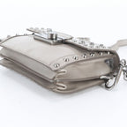 Prada Spazzolato Leather Shoulder Bag Crossbody Gray — view 4
