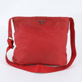 Prada Tessuto Nylon Triangle Logo Leather Shoulder Bag Crossbody Messenger