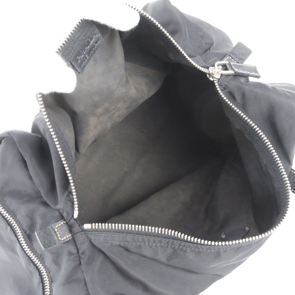 Prada Tessuto Nylon Saffiano Leather Tote Shoulder Hand Bag — view 7
