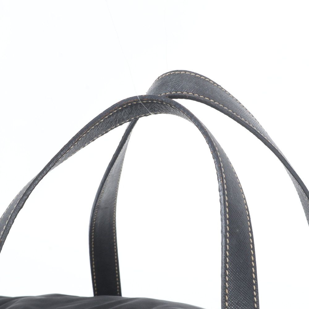 Prada Tessuto Nylon Saffiano Leather Tote Shoulder Hand Bag — view 2