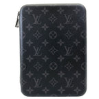 Louis Vuitton iPad Cover Box Eyepad Case Monogram Eclipsecanvas Leather Black