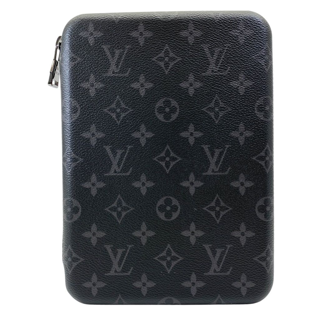 Louis Vuitton iPad Cover Box Eyepad Case Monogram Eclipsecanvas Leather Black
