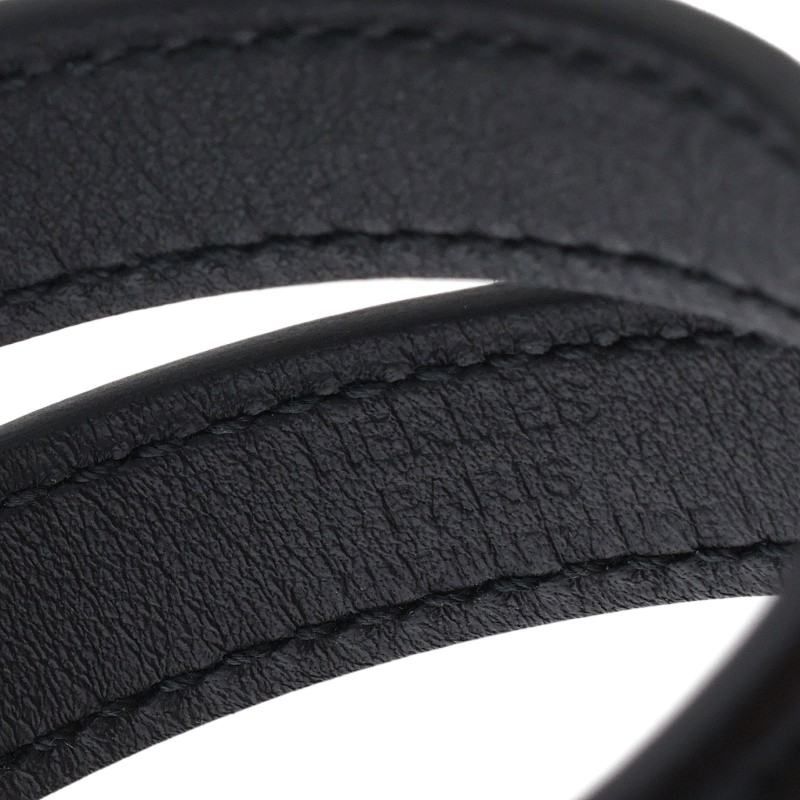 Hermes Kelly Double Tour Monochrome So Black Chevre Siamese Leather Bracelet T4 — view 2