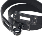 Hermes Kelly Double Tour Monochrome So Black Chevre Siamese Leather Bracelet T4 — view 3