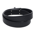 Hermes Kelly Double Tour Monochrome So Black Chevre Siamese Leather Bracelet T4