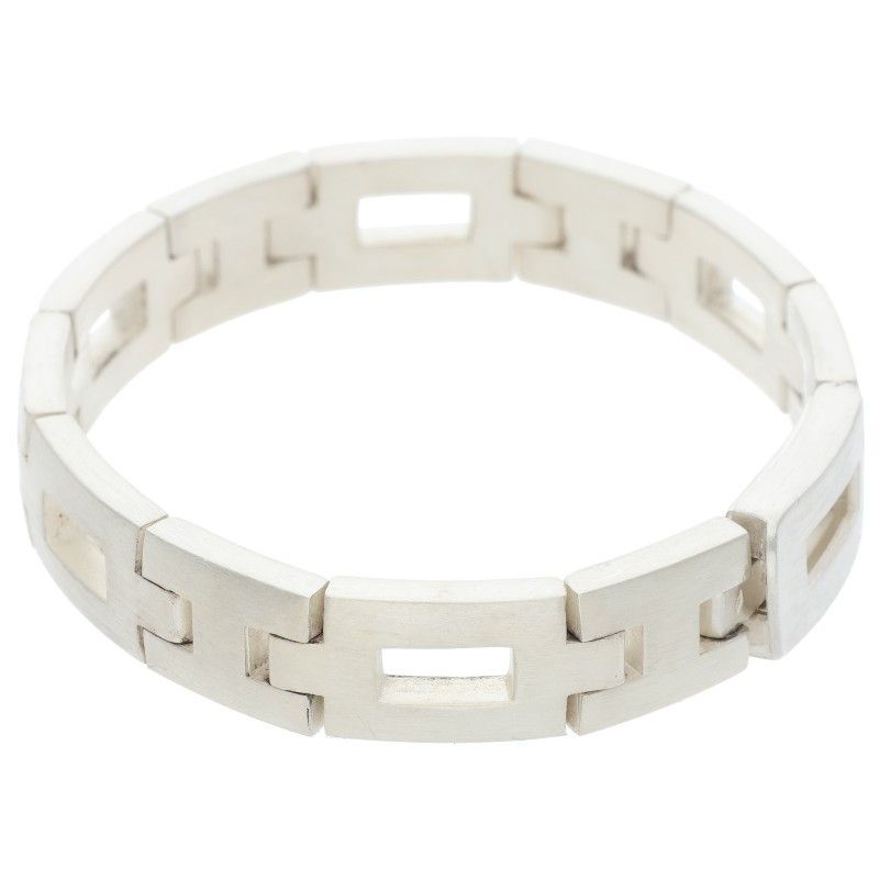Hermes Cles Silver Bracelet
