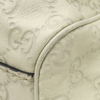 Gucci Handbag Sookie Leather White Champagne Gold Off GG Guccissima Tote with — view 4