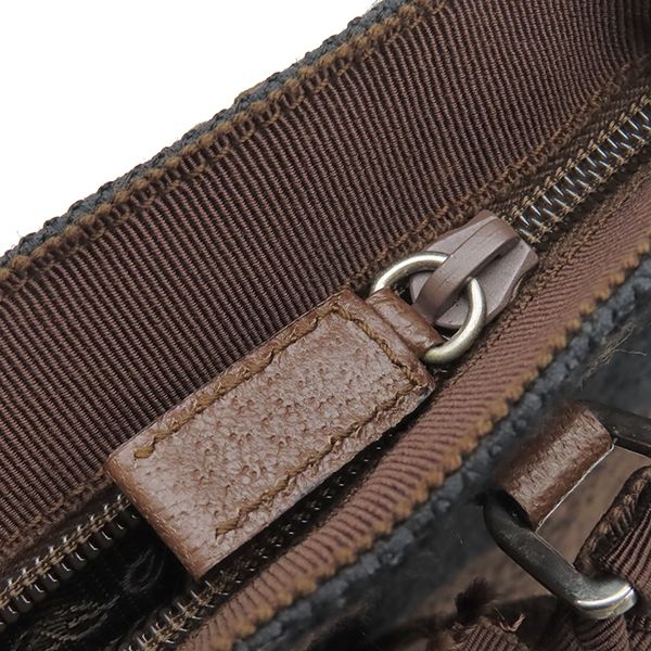 Prada Handbag Triangle Logo Tweed Marrone Silver Brown Black Border Mini Tote Bag — view 8