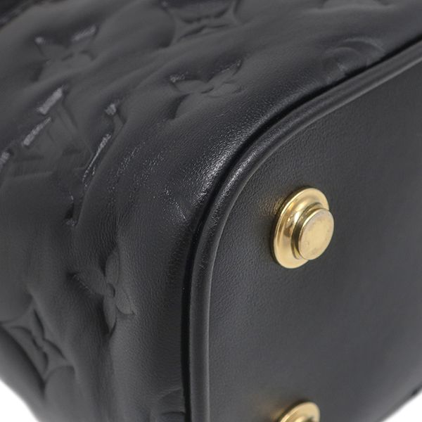 Louis Vuitton 2-Way Bag Vanity Cousin PM Leather Black Gold Pink Chain — view 4
