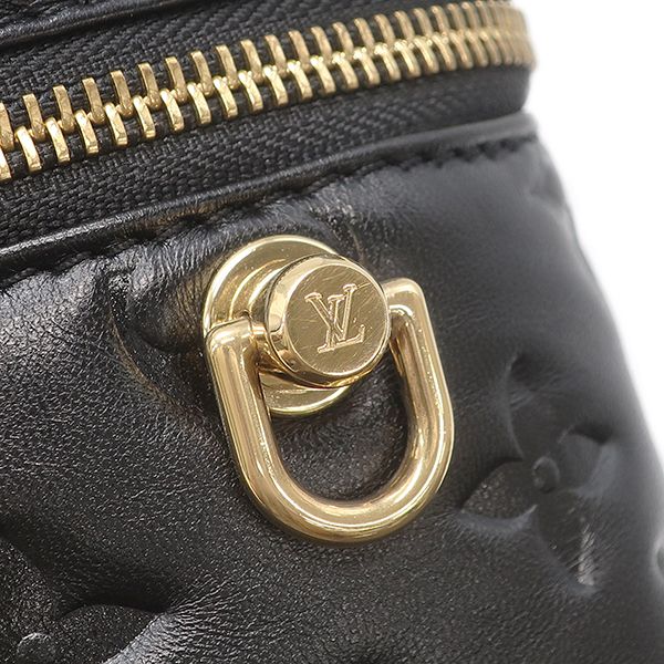 Louis Vuitton 2-Way Bag Vanity Cousin PM Leather Black Gold Pink Chain — view 6