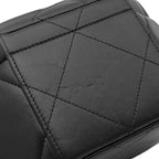 Chanel Shoulder Bag Quilted Small Vanity Leather Black Gold CC Logo Chain — view 6