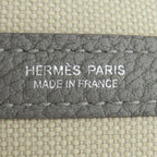 Hermes Tote Bag Garden Party PM 36 Toile Ash Negonda Ecru Grimeyer Silver — view 6