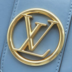 Louis Vuitton Shoulder Bag LV Pont Neuf Calfskin Blue Gold Red Bicolor LV Circle — view 5