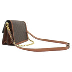 Louis Vuitton Shoulder Bag Dauphine MM Monogram Canvas Reverse Brown Gold Chain — view 2
