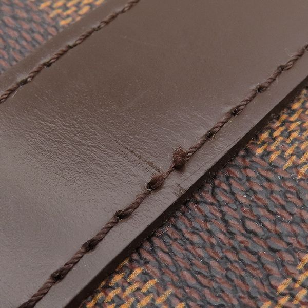 Louis Vuitton Boston Bag Keepall Bandouliere 55 Damier Canvas Ebene Gold Brown — view 7