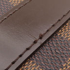 Louis Vuitton Boston Bag Keepall Bandouliere 55 Damier Canvas Ebene Gold Brown — view 7