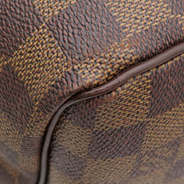 Louis Vuitton Boston Bag Keepall Bandouliere 55 Damier Canvas Ebene Gold Brown — view 4