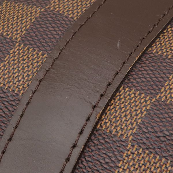 Louis Vuitton Boston Bag Keepall Bandouliere 55 Damier Canvas Ebene Gold Brown — view 8