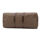 Louis Vuitton Boston Bag Keepall Bandouliere 55 Damier Canvas Ebene Gold Brown — view 3