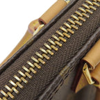 Louis Vuitton 2-Way Bag Nano Speedy Monogram Canvas Gold Shoulder Handbag Brown — view 6