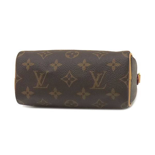 Louis Vuitton 2-Way Bag Nano Speedy Monogram Canvas Gold Shoulder Handbag Brown — view 3