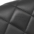 Chanel 2-Way Bag Quilted Top Handle Leather Black Gold CC Logo — view 5