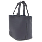 Hermes Handbag Picotin Lock 18 PM Taurillon Clemence Blue Nuit Silver New Navy — view 3