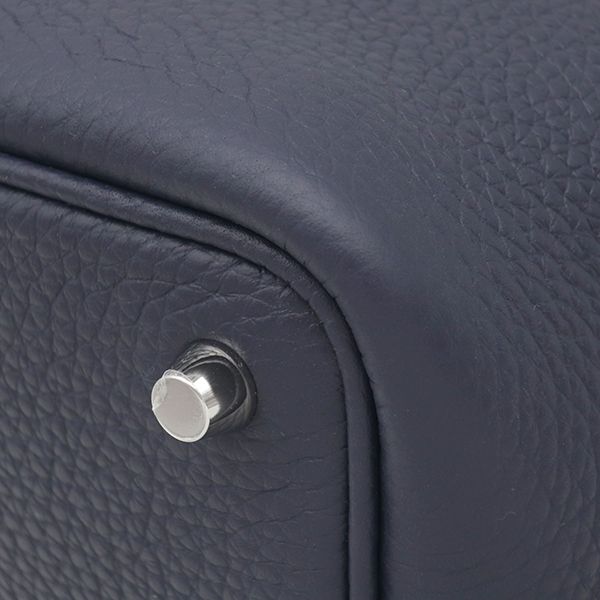 Hermes Handbag Picotin Lock 18 PM Taurillon Clemence Blue Nuit Silver New Navy — view 5