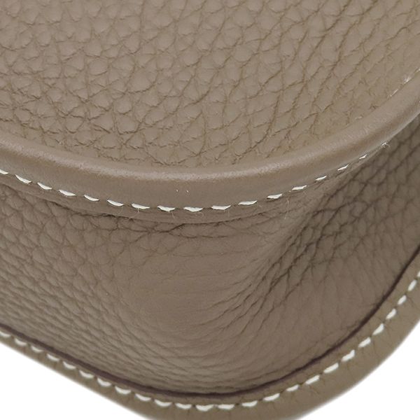 Hermes Shoulder Bag Evelyne TPM 16 Long Amazon Taurillon Clemence Etoupe Indigo — view 4