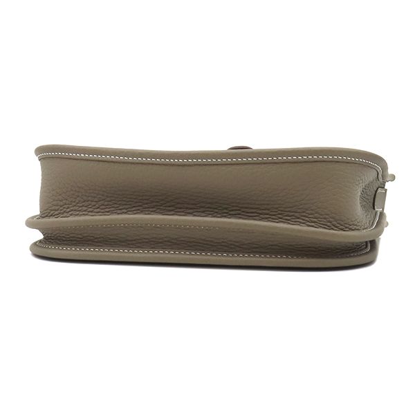 Hermes Shoulder Bag Evelyne 3 23 Taurillon Clemence Etoupe Silver Gray — view 3