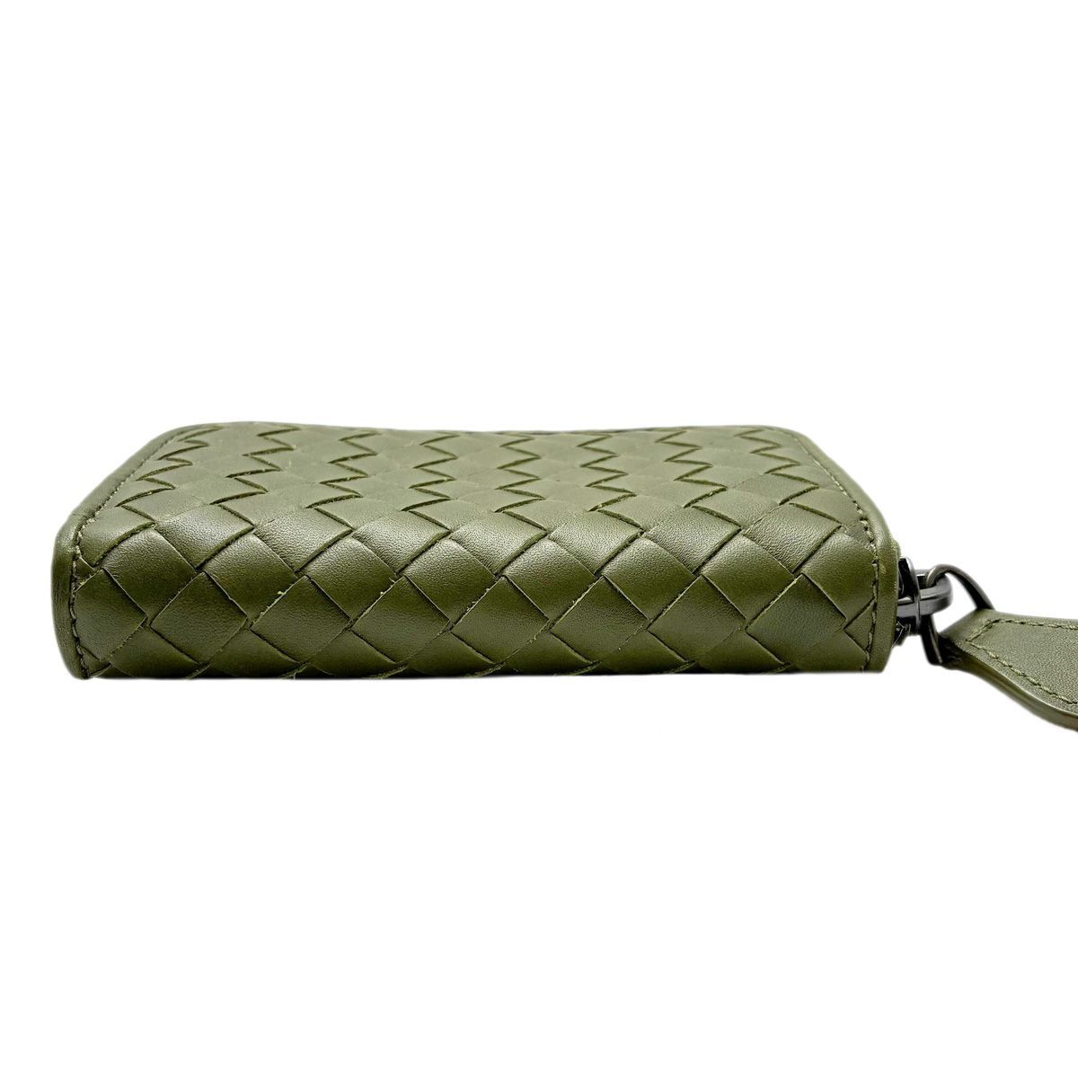Bottega Veneta Coin Purse Olive Green Items Zip Around — view 7