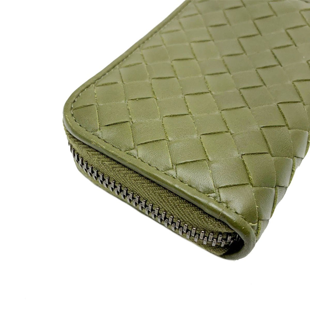 Bottega Veneta Coin Purse Olive Green Items Zip Around — view 6