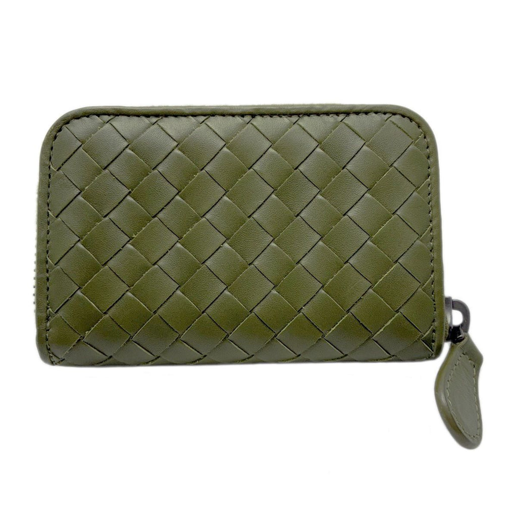 Bottega Veneta Coin Purse Olive Green Items Zip Around — view 4