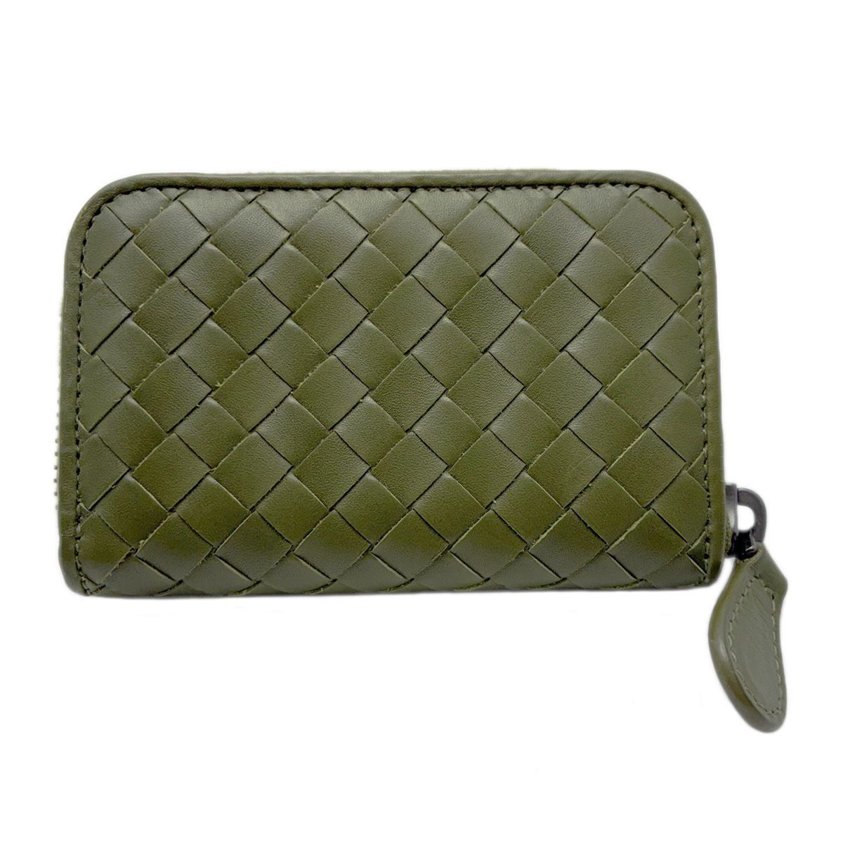 Bottega Veneta Coin Purse Olive Green Items Zip Around — view 4