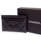 Chanel Classic Card Case Includes Lambskin Black