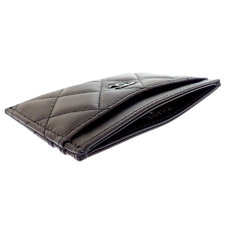Chanel Classic Card Case Includes Lambskin Black — view 4