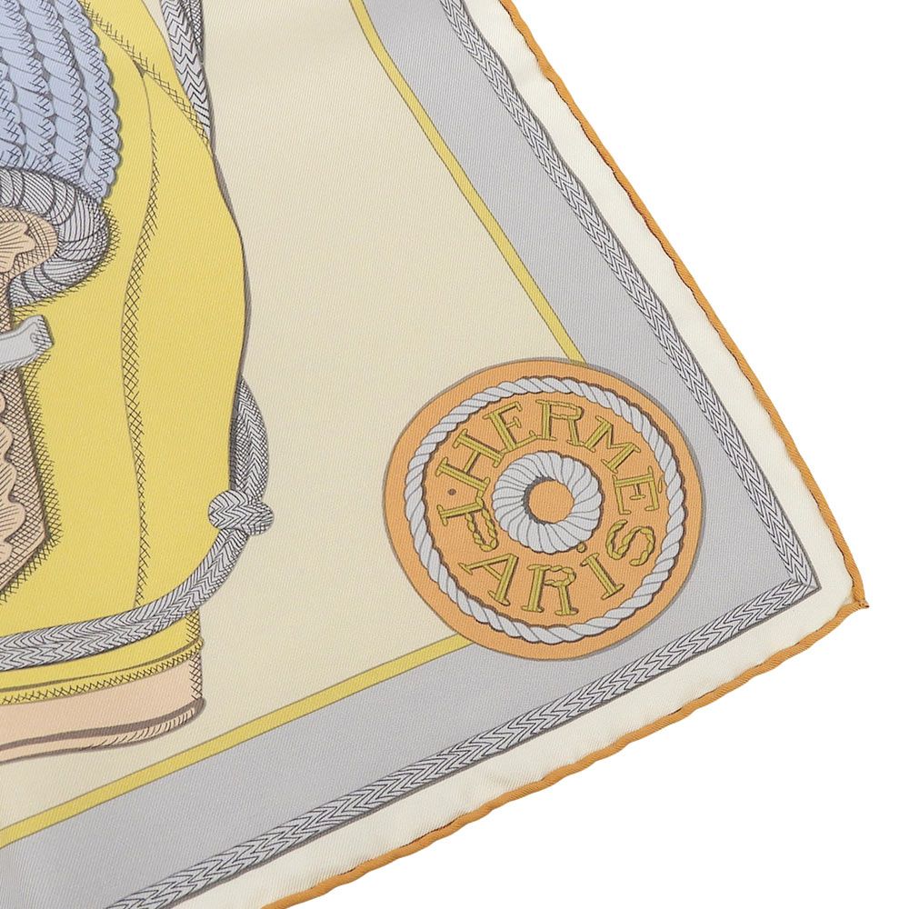 Hermes Carre Wash Zouave Et Dragons Scarf Silk — view 4