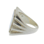 Bottega Veneta Essentials Ring Silver Signet Light Blue — view 4
