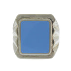 Bottega Veneta Essentials Ring Silver Signet Light Blue — view 3