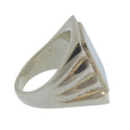 Bottega Veneta Essentials Ring Silver Signet Light Blue — view 5