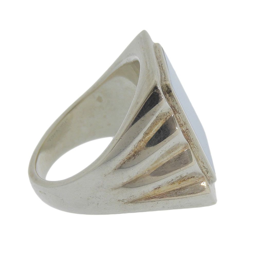Bottega Veneta Essentials Ring Silver Signet Light Blue — view 5
