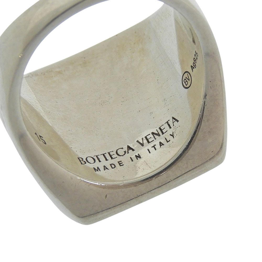Bottega Veneta Essentials Ring Silver Signet Light Blue — view 7