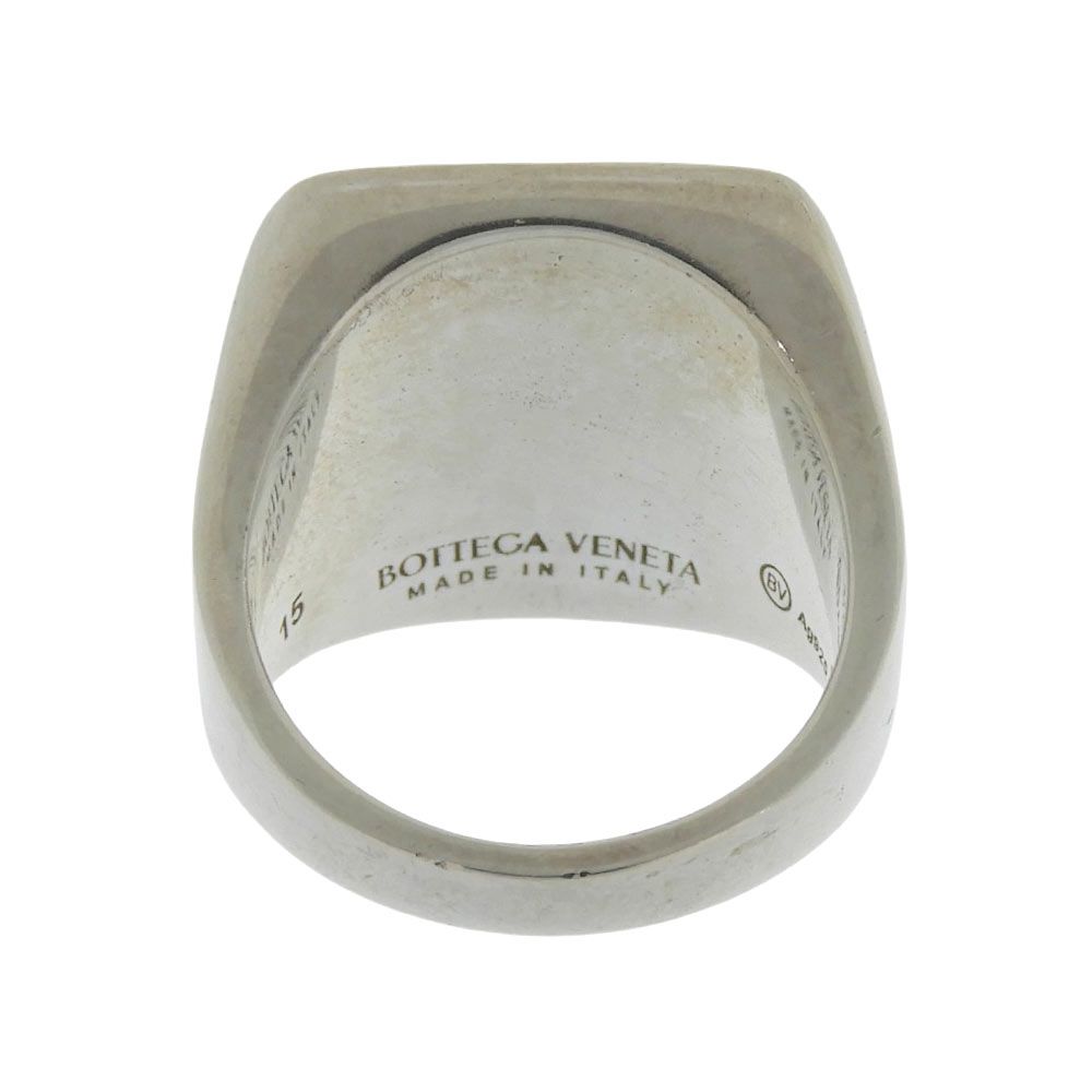 Bottega Veneta Essentials Ring Silver Signet Light Blue — view 6