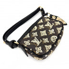 Louis Vuitton Big Mini Bag Monogram Eclipse Sequin Mini Pochette Soir Brown — view 3